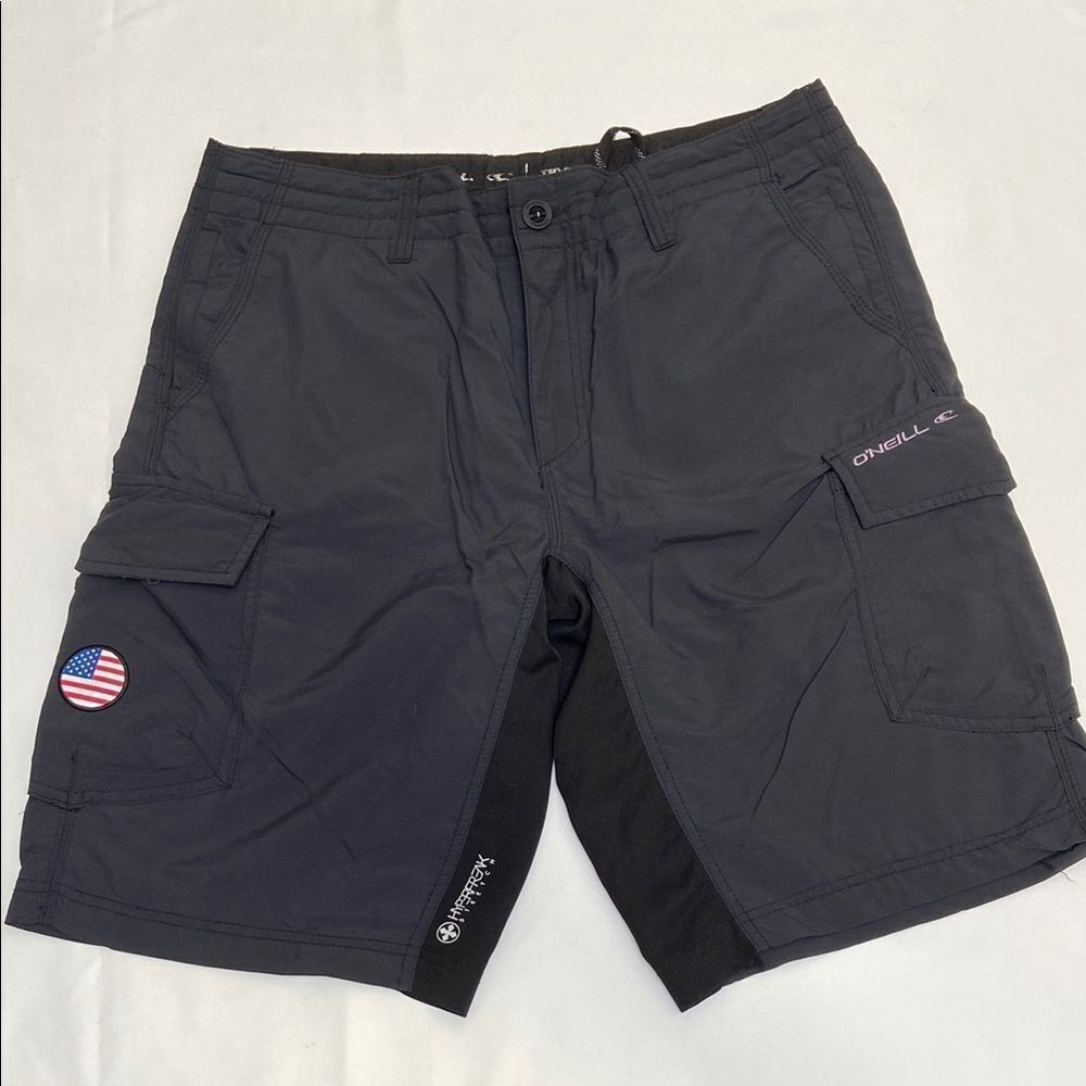 O'Neill Black Cargo Shorts with Relaxed Fit